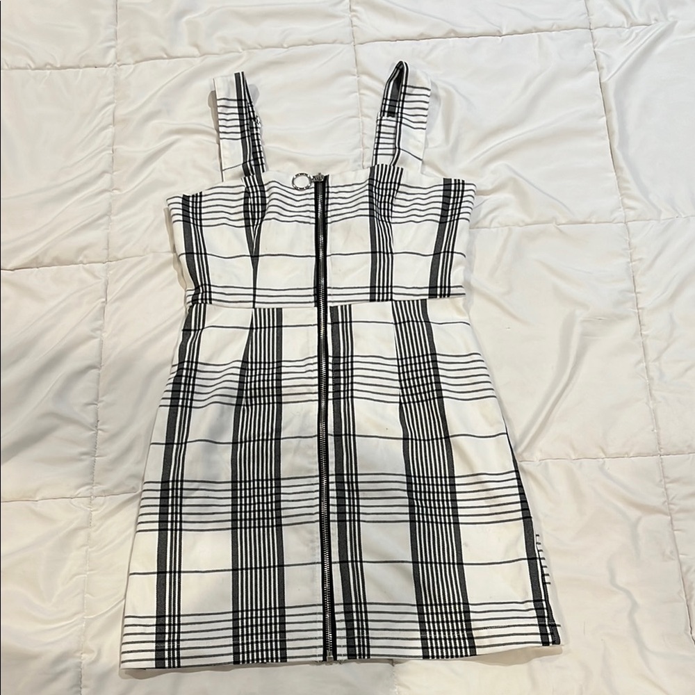 Black and White Plaid Dress